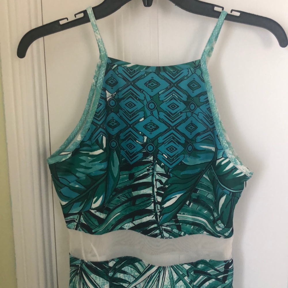 Tropical Printed Mini Dress - Picture 2 of 4